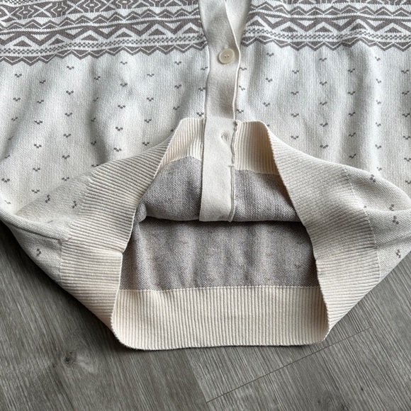 LOFT Cream Patterned Button-Up Cardigan - Picture 5 of 8